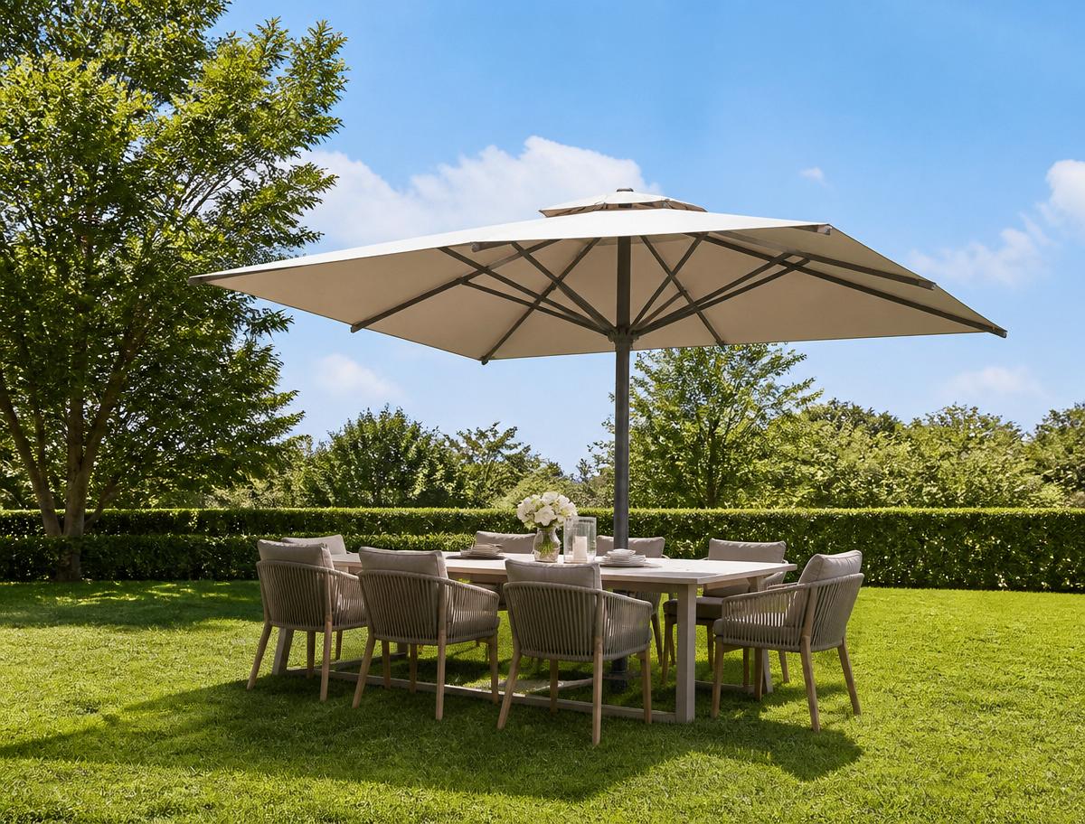 Parasol de Jardín después de instalar la cubierta
