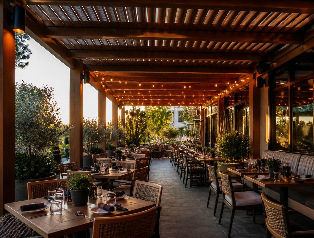 Pérgola en Madera — Restaurantes